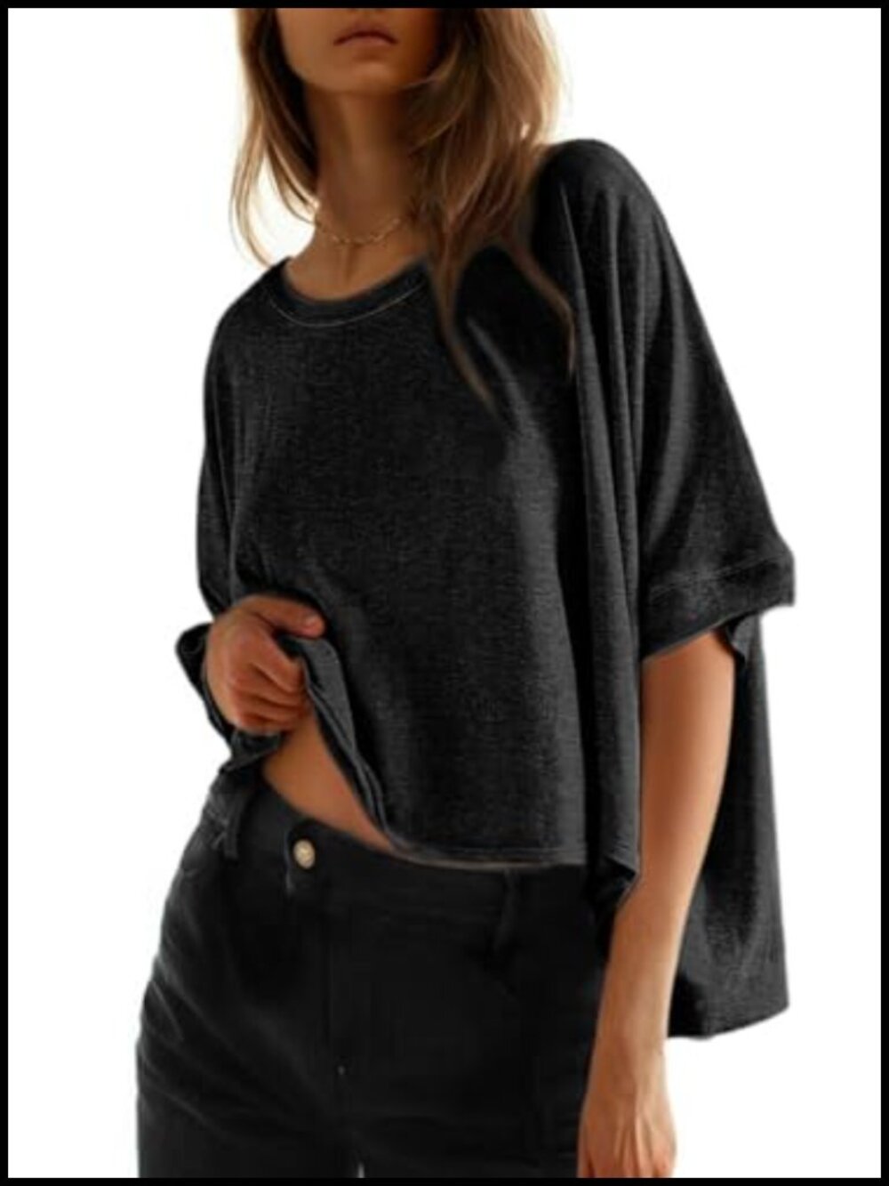 Oversized Short Sleeve T-Shirt Loose Fit Boxy Basic Tee